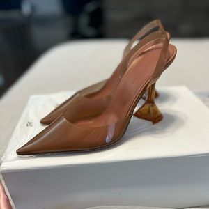 Amina Muaddi
Holli Nude Slingback Pumps